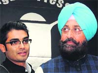 PPCC chief PS Bajwa launches a free legal helpline for party workers in Chandigarh on Wednesday. Tribune photo: Manoj Mahajan