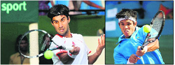 Yuki Bhambri and Somdev Devvarman won the reverse singles matches in straight sets to set up a 5-0 scoreline for India