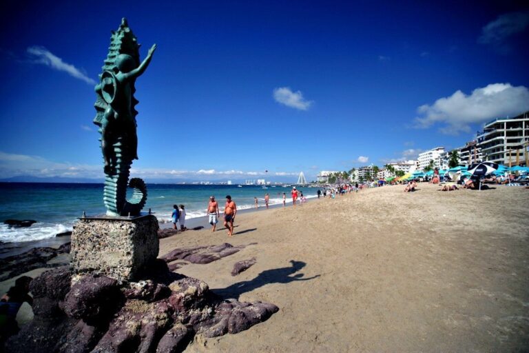 Seahorse sculpture at Los Muertos beach