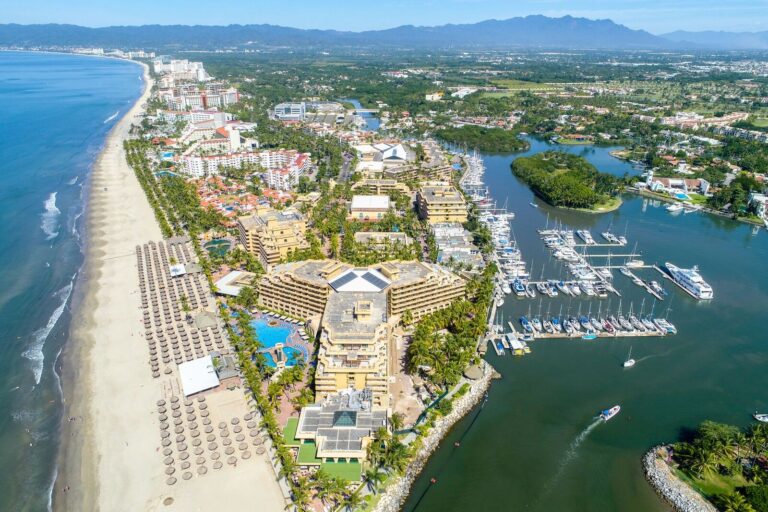 aerial view of Nuevo Vallarta marina