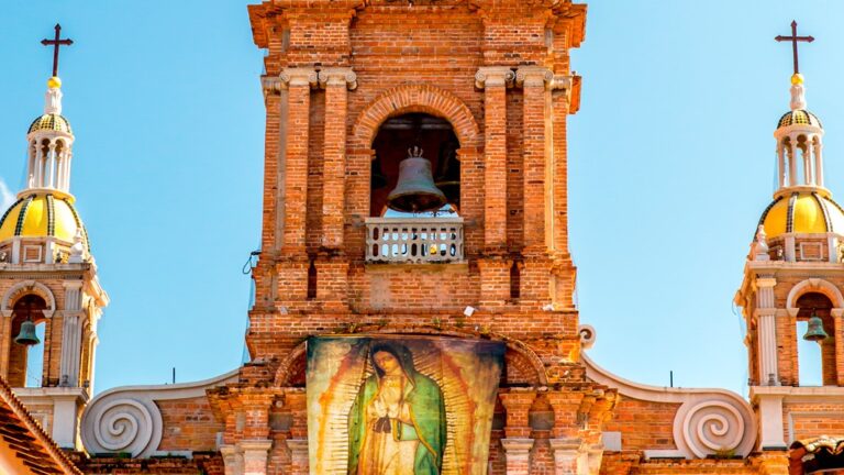 church-of-lady-guadalupe shown during Puerto Vallarta festivities