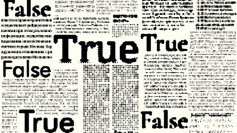 fake news sign with the words true and false