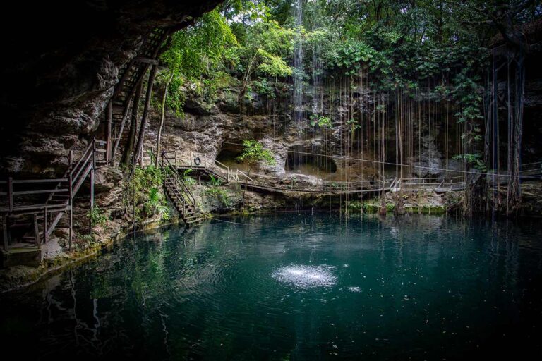 view of cenote siete bocas near cancun