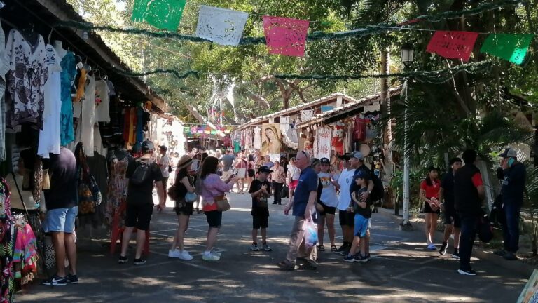 tourists walking on the Cuale Island