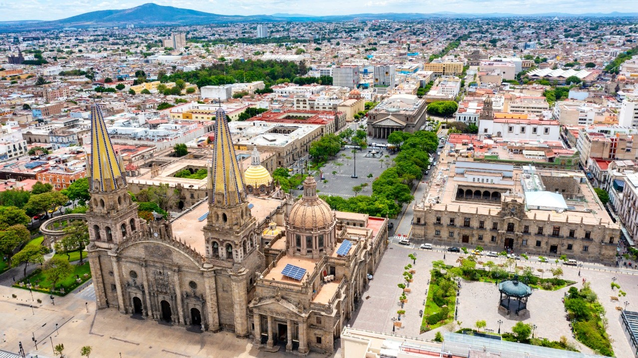 aerial view of Guadalajara downtown