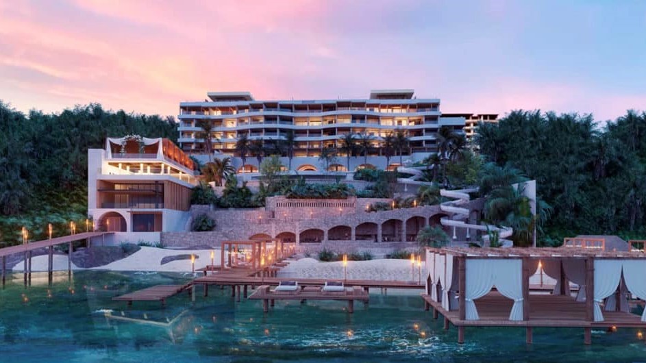 Facade of a Hyatt hotel in the Caribbean