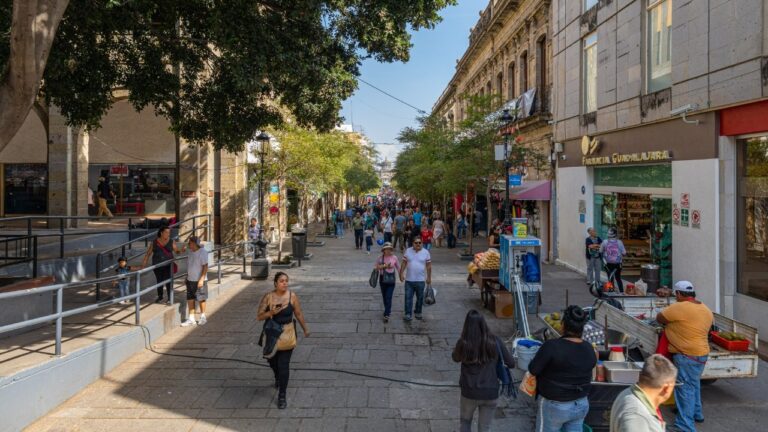 People walking on a Guadalajara street