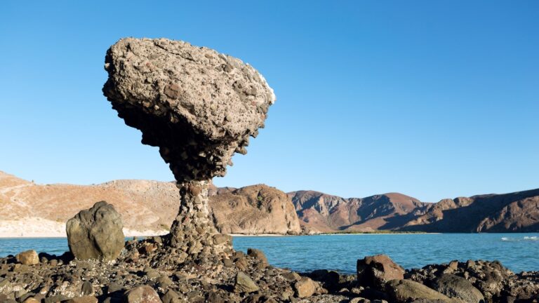 Mushroom Rock at Playa Balandra