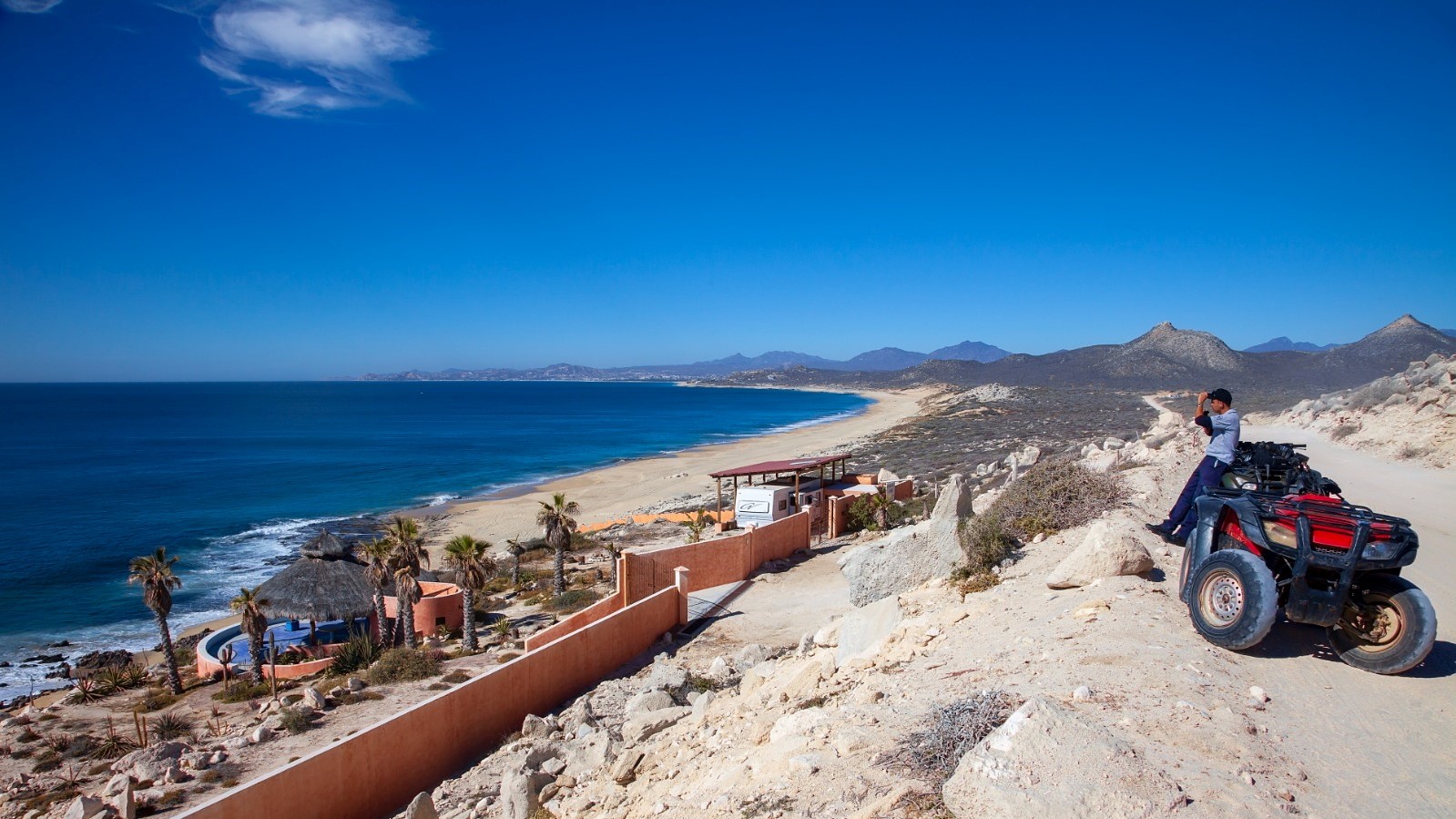 Overview of Los Cabos beach form ATV trail