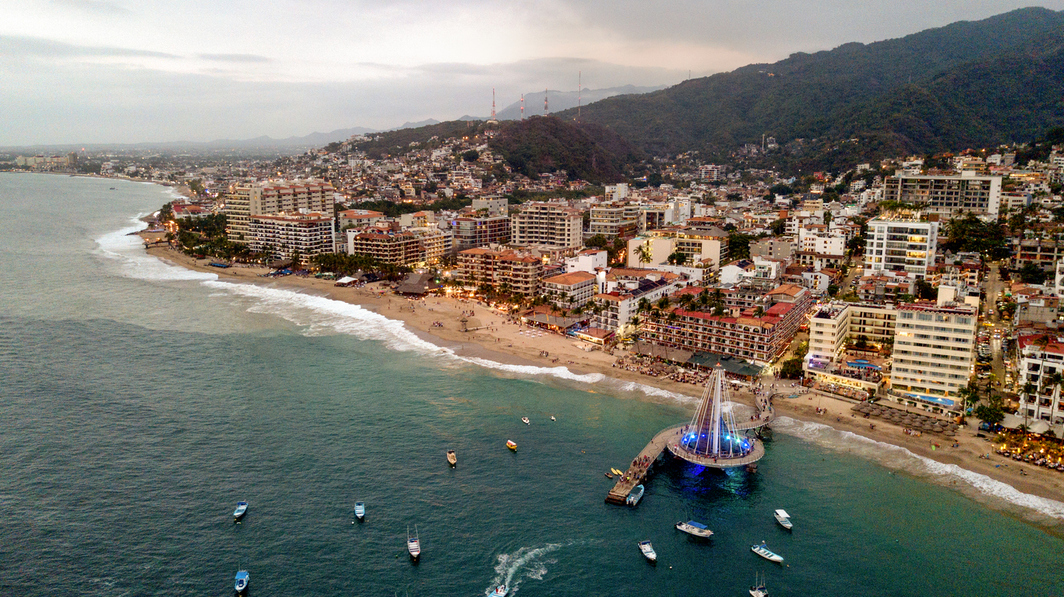 aerial view of Puerto Vallarta south shore