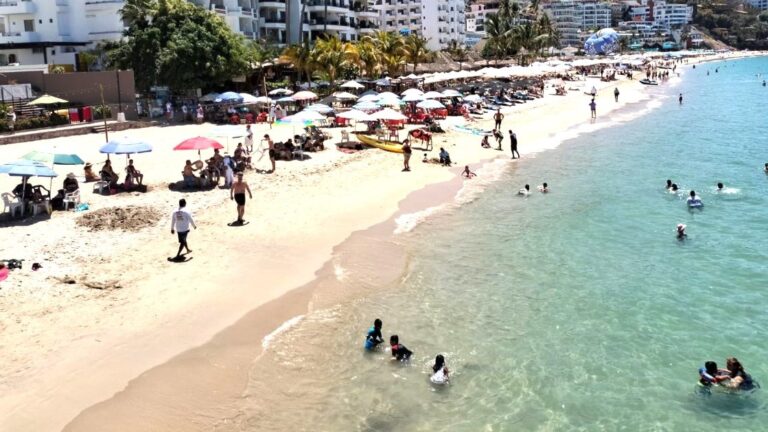 Aerial view of Puerto Vallarta clean beach