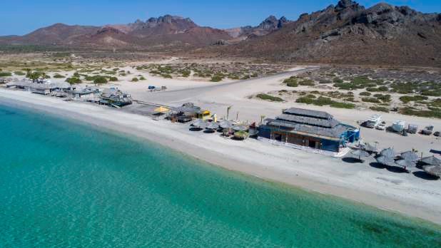 aerial view of el tecolote beach