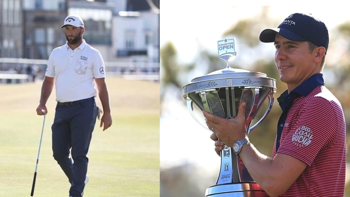 Jon Rahm and Carlos Ortiz at Mexico Open at Vidanta