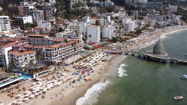 aerial view of Los Muertos beach in Puerto Vallarta