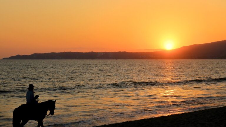 Horseback rider on Bucerias beach