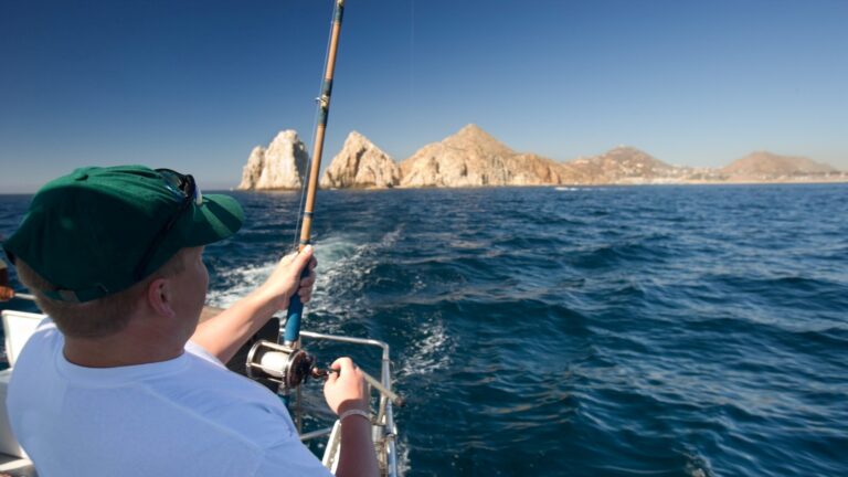 Man fishing in Los Cabos