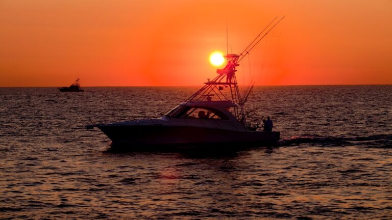 Los Cabos fishing boat at sunset