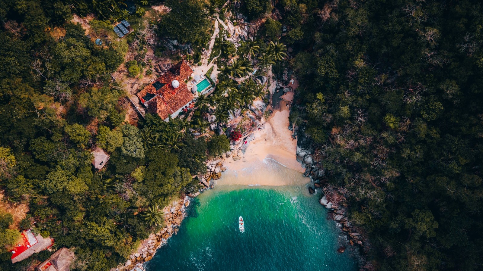 Aerial view of Colomitos beach