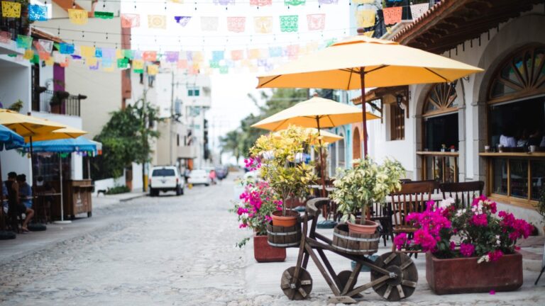 Flower cart on a Bucerias street