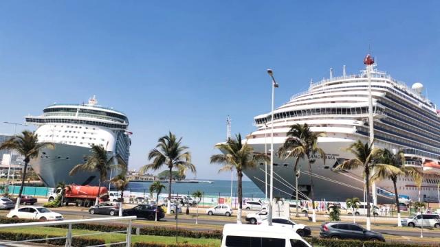 Cruise ships docked in Puerto Vallarta