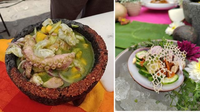 Aguachile dishes in Sayulita