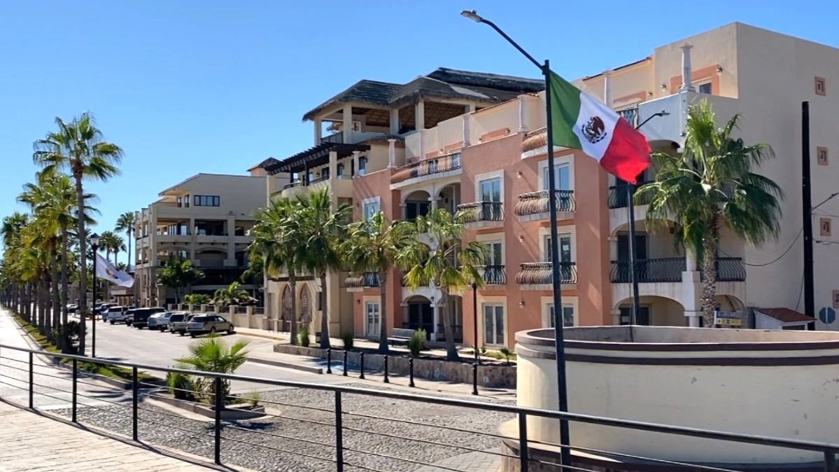 Downtown buildings in Loreto, Mexico