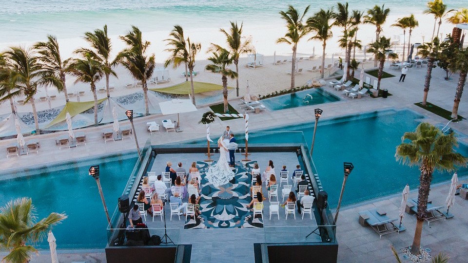 Wedding at Garza Blanca Los Cabos terrace