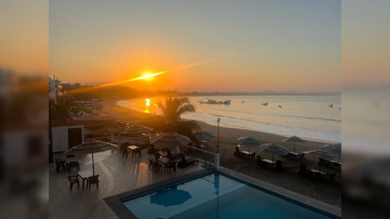Casa Leon Hotel, Melaque, Jalisco, Mexico, balcony view, pool, beach, ocean, sunset, luxury hotel, vacation, relaxation, scenic beauty