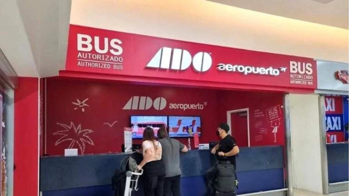 ADO bus booth in airport