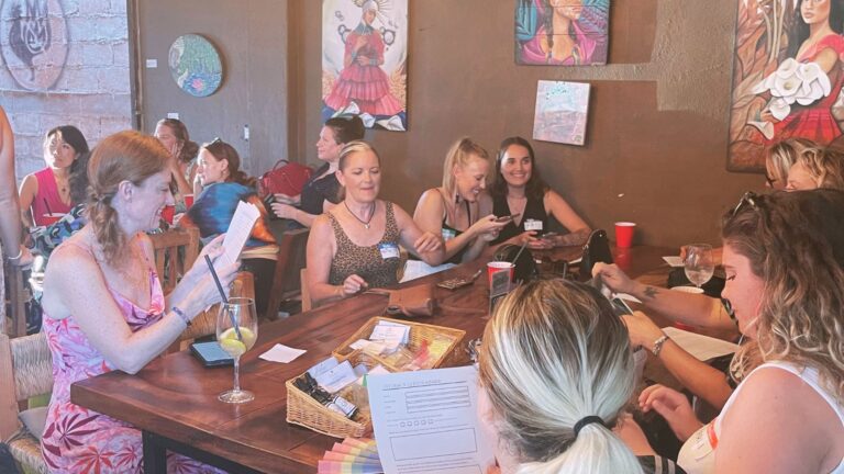 Women sitting in a networking event