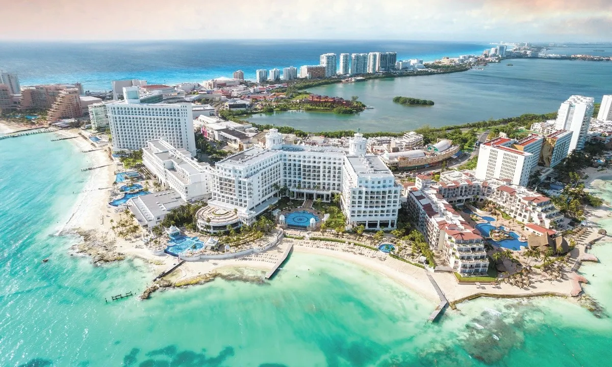 aerial view of Cancun