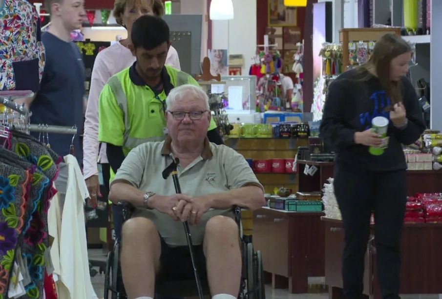 Man on a wheelchair in inclusive Vallarta airport