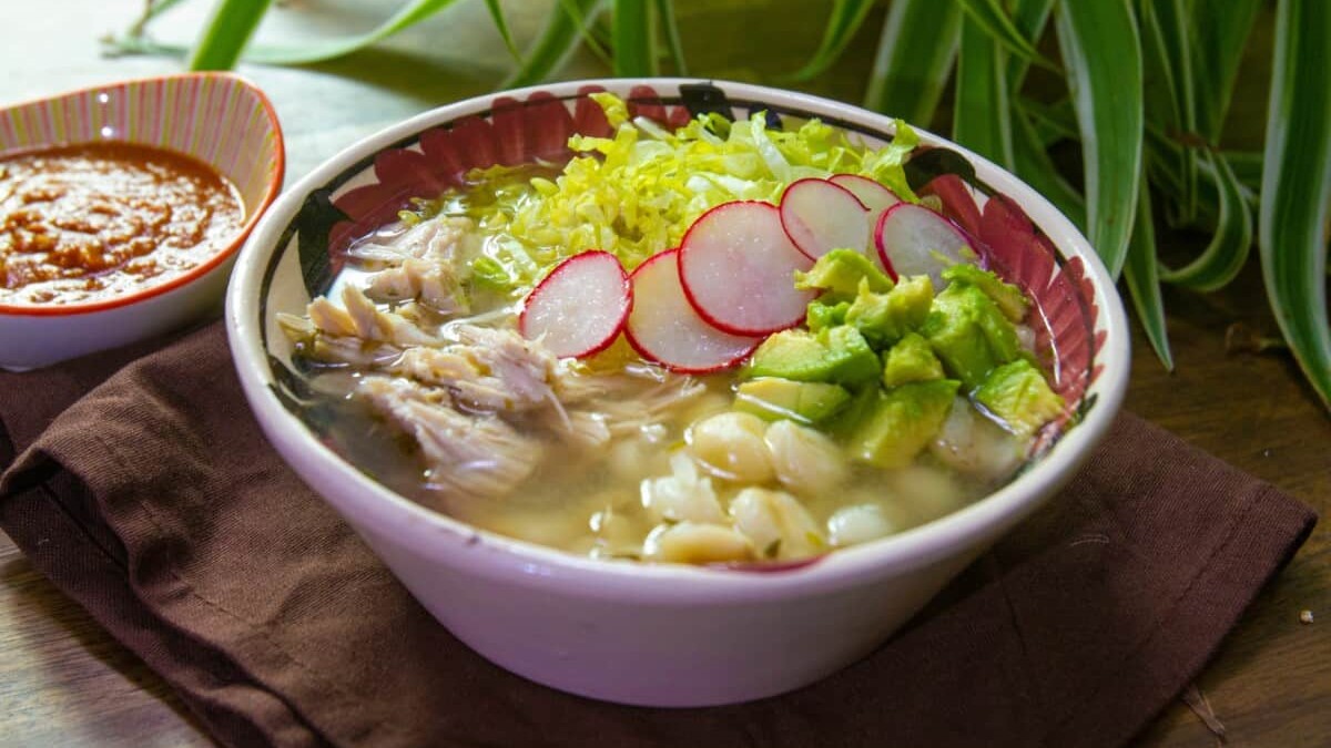A plate of pozole