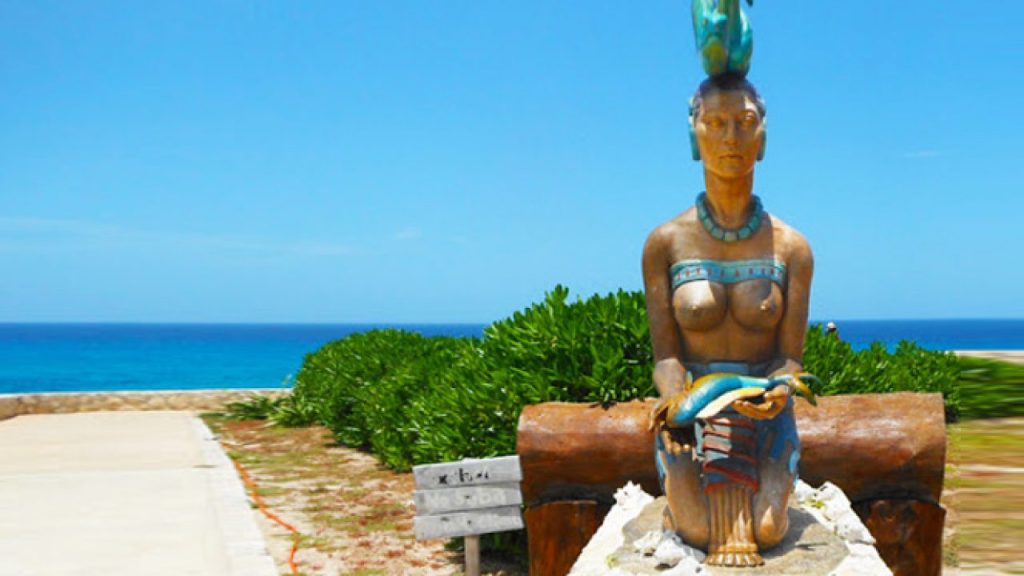 Goddess Ixchel in Isla Mujeres cultural corridor