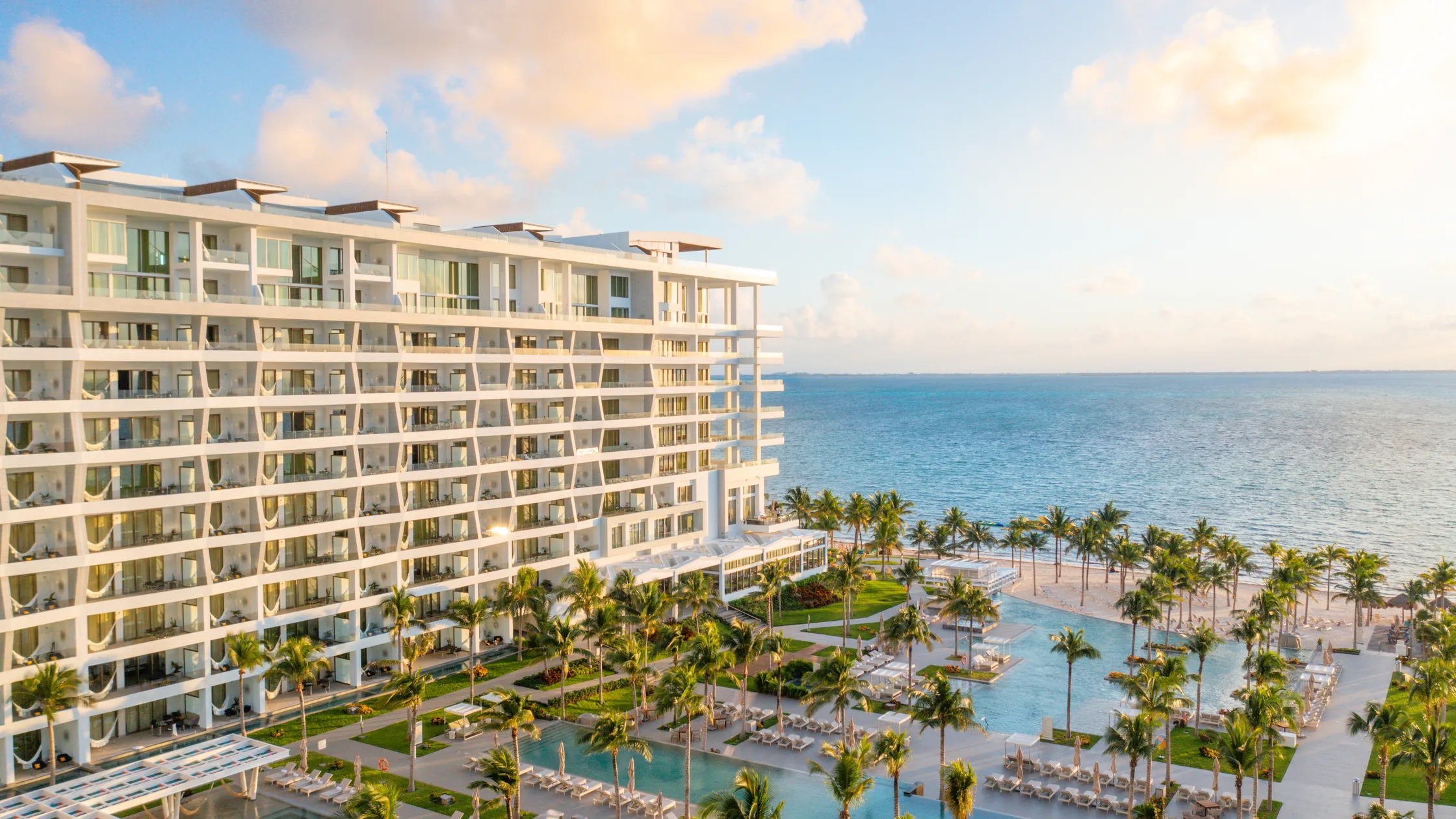 Garza Blanca Cancun aerial view