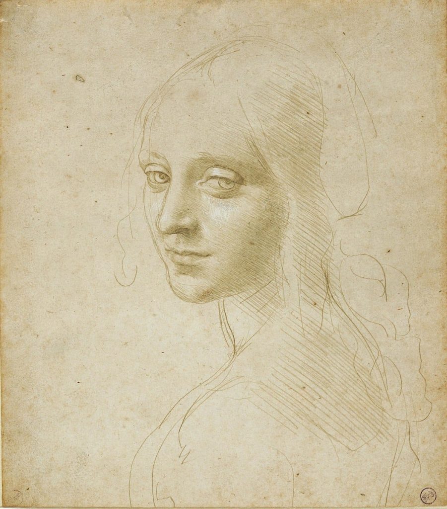 metal point drawing by Leonardo