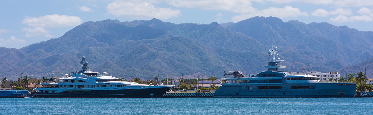 Super yachts in Vallarta marina