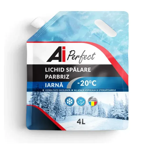 Lichid Parbriz Premium Iarna AiPerfect 4L, -20°C Aroma: Lavanda Putere Mai Mare de Curatare și Miros Intes.