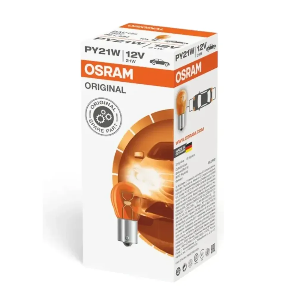 Bec PY21W Halogen Osram Semnalizare Culoare Galben Soclu: BAU15s Putere: Tensiune: Prod 12V 21W