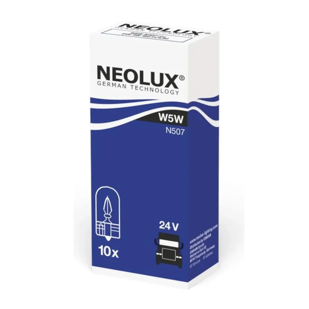 Bec W5W Halogen Neolux W2 1X9 5d 24V 5W