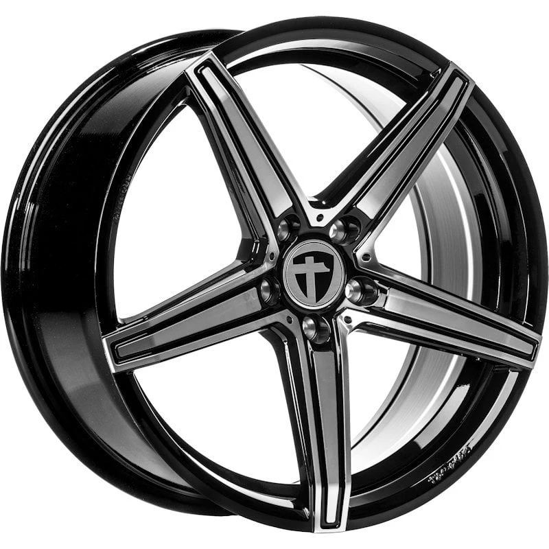 Jantă aliaj R19 negru față șlefuită Tomason TN20 — 5×112