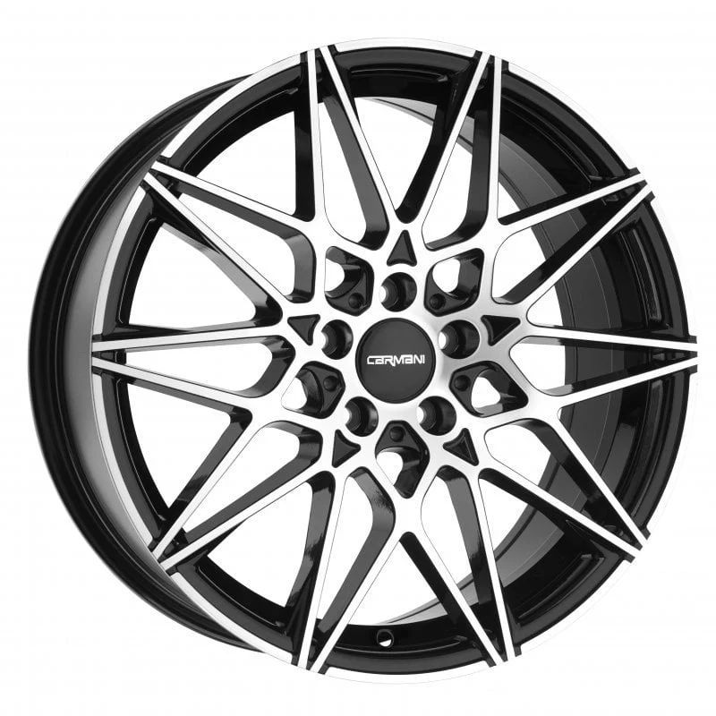 Jantă aliaj R18 negru față șlefuită Carmani 18 Knut — 5×112, ET30