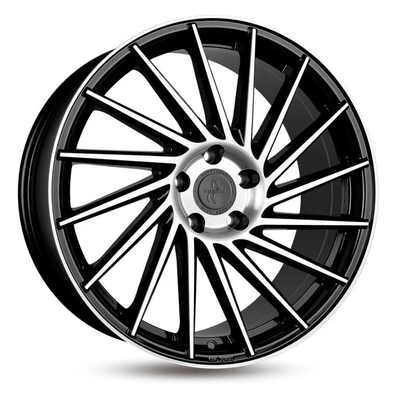 Jantă aliaj R18 negru față șlefuită Keskin Tuning KT17 — 5×112, ET45