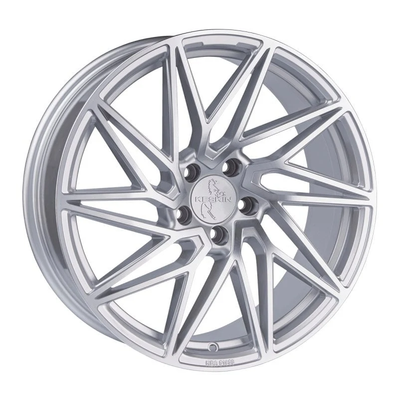Jantă aliaj R19 argintiu față șlefuită Keskin Tuning KT20 — 5×112