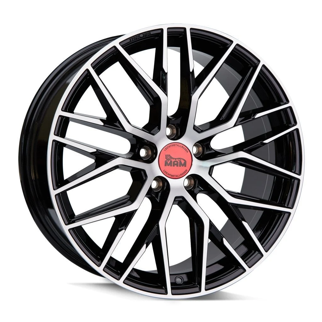 Jantă aliaj R18 negru față șlefuită MAM RS4 — 5×112, ET45