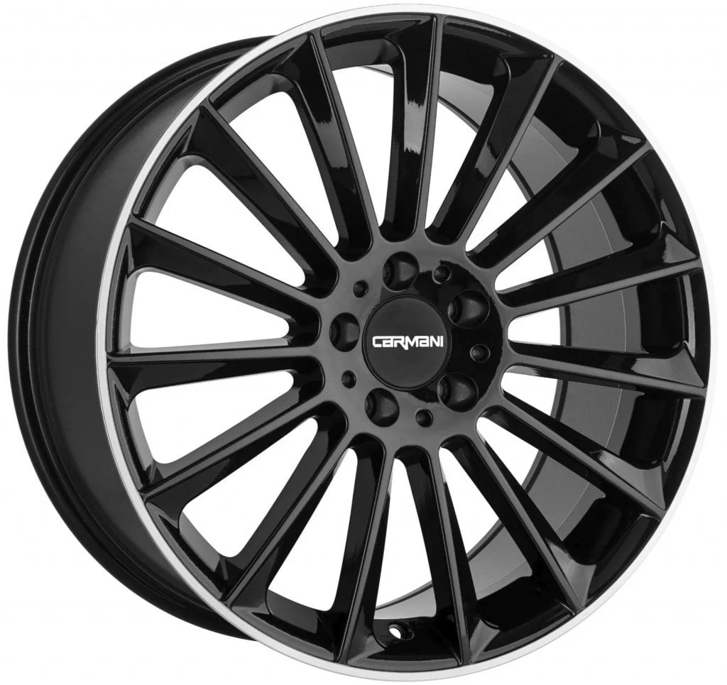 Jantă aliaj R20 negru față șlefuită Carmani 17 Fritz — 5×112, ET40