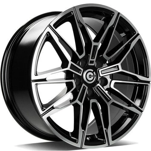 Jantă aliaj R18 negru față șlefuită Carbonado Rubin — 5×120