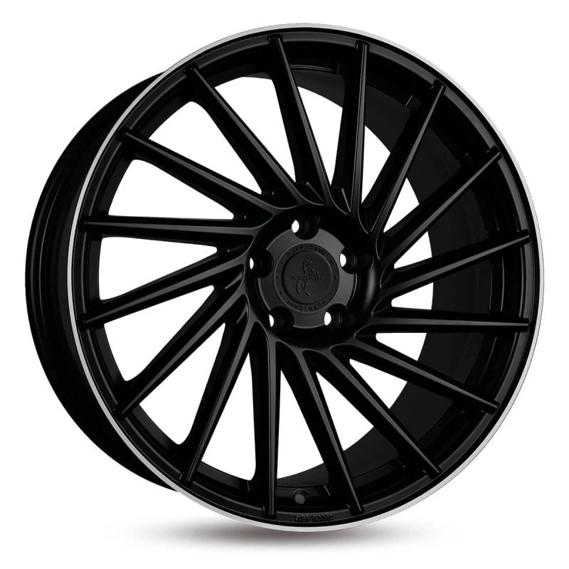 Jantă aliaj R19 negru față șlefuită Keskin Tuning KT17 — 5×112, ET30