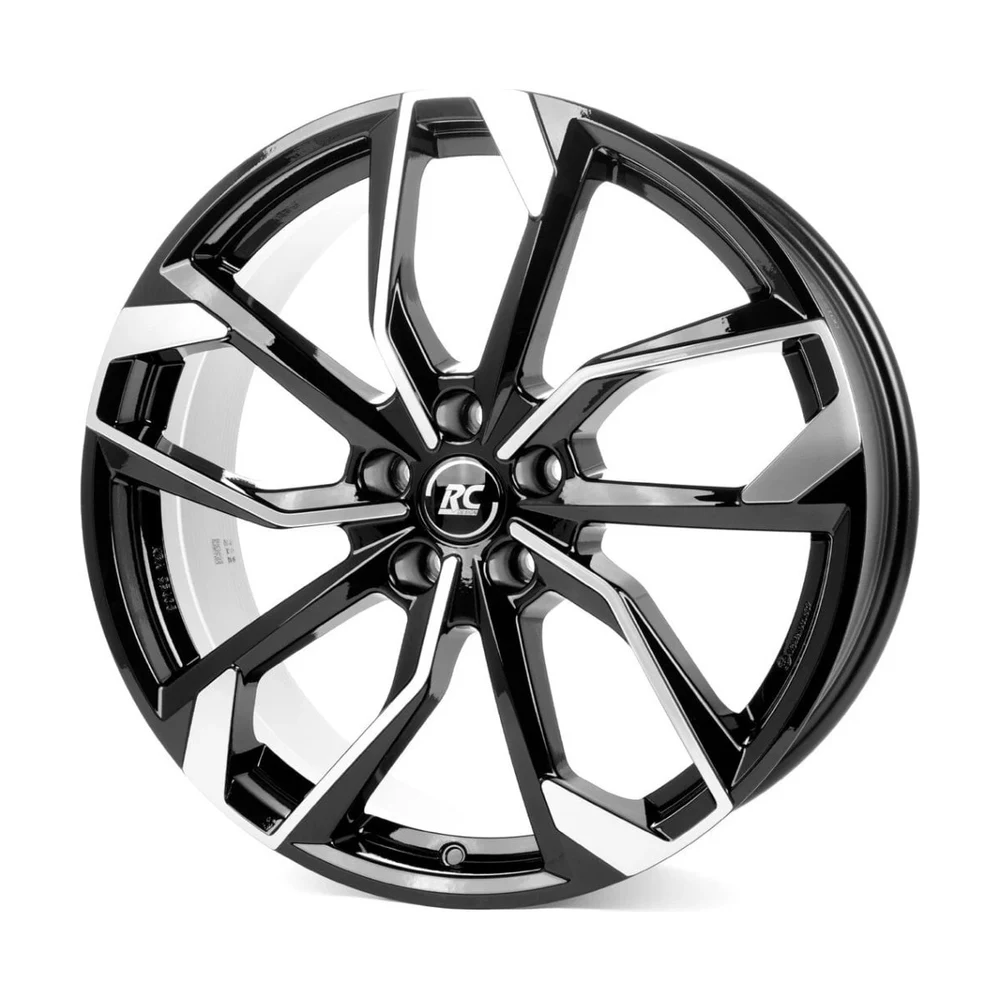 Jantă aliaj R17 negru lucios șlefuit RC Design RC34 — 5×112, ET36
