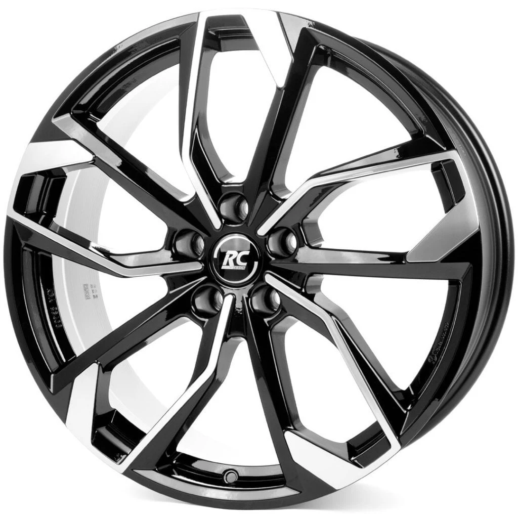 Jantă aliaj R18 negru lucios șlefuit RC Design RC34 — 5×108, ET50